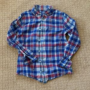 EUC vineyard vines kids Plaid Button-Up Shirt, size M 12-14